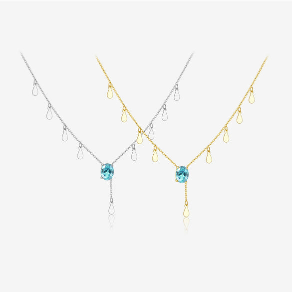 Wholesale S925 Silver Light Luxury Geometric Necklace For Women With Electroplating Treatment