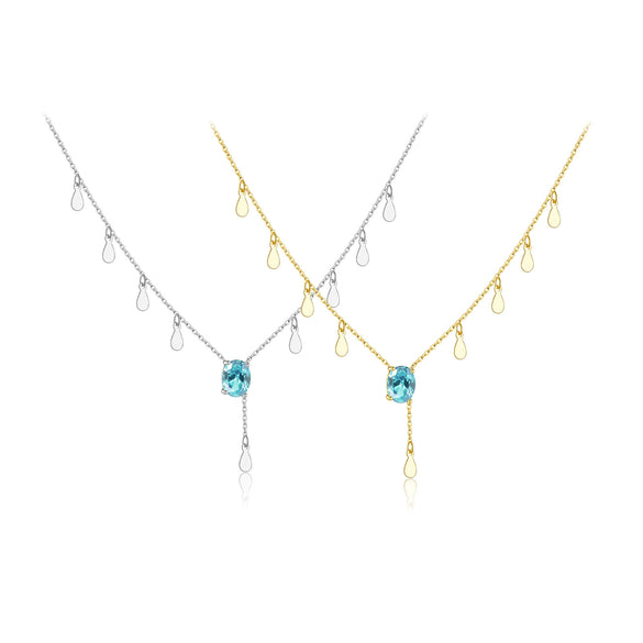 Wholesale S925 Silver Light Luxury Geometric Necklace For Women With Electroplating Treatment