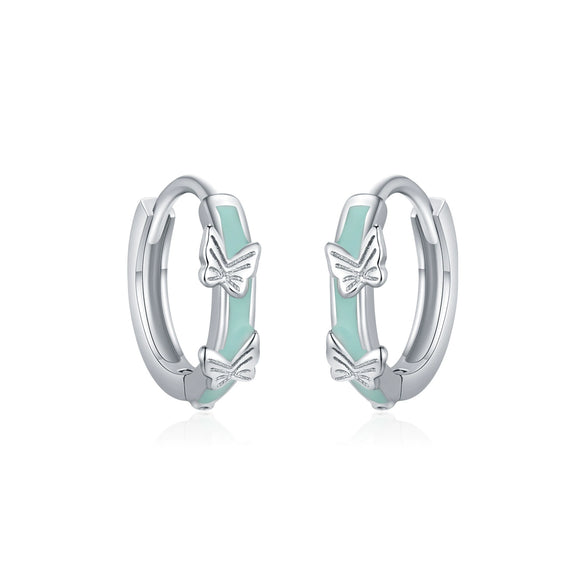 Wholesale S925 Silver Little Fresh Animal Butterfly Ear Ring For Women With Electroplating