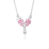 Wholesale S925 Silver Love Bow Geometric Pattern Necklace For Women
