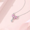 Wholesale S925 Silver Love Bow Geometric Pattern Necklace For Women