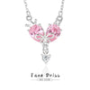 Wholesale S925 Silver Love Bow Geometric Pattern Necklace For Women