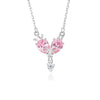 Wholesale S925 Silver Love Bow Geometric Pattern Necklace For Women