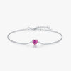 Wholesale S925 Silver Love Red Diamond Heart Shaped Bracelet For Women