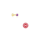 Wholesale S925 Silver Marquise Amethyst Inlaid Geometric Earrings With Zirconia For Women