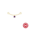 Wholesale S925 Silver Marquise Amethyst Inlaid Geometric Earrings With Zirconia For Women