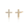 Wholesale S925 Silver Microinlaid Zircon Cross Earrings With Set With Diamonds Design