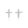 Wholesale S925 Silver Microinlaid Zircon Cross Earrings With Set With Diamonds Design