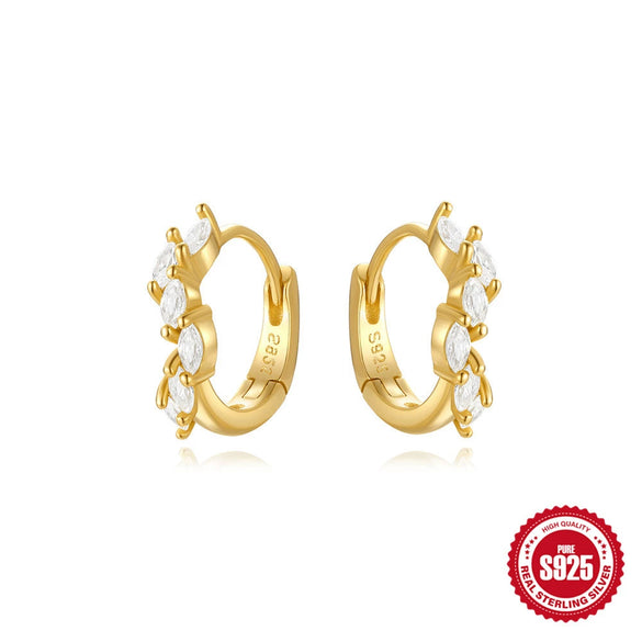 Wholesale S925 Silver Microinlaid Zircon Hemp Pattern Hollow Bow Earrings With Geometric Design