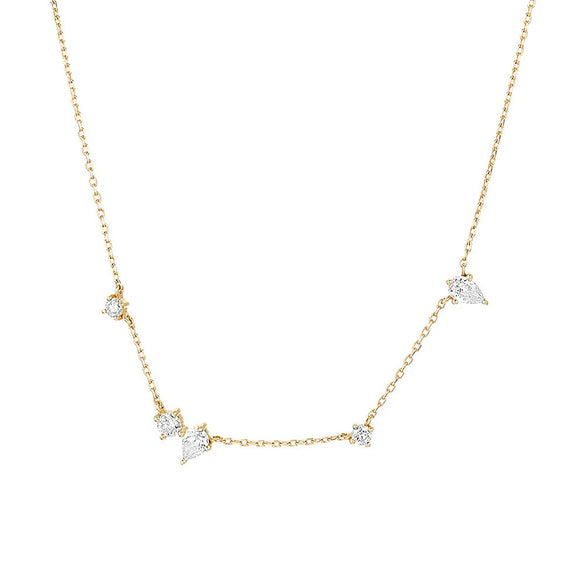 Wholesale S925 Silver Mini Love Necklace With Geometric Pattern And Zirconia Design For Women And Men