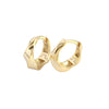 Wholesale S925 Silver Minimalist Geometric Metal Wind Twisted Smooth Earbuckle Earrings With Electroplating