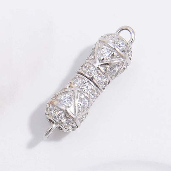 Wholesale S925 Silver Minimalist Zirconia And Diamond Rotary Screw Universal Buckle Diy Handmade Bracelet Necklace