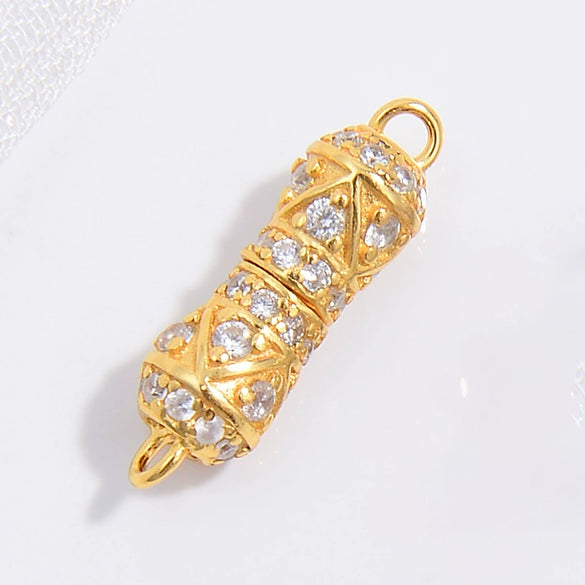 Wholesale S925 Silver Minimalist Zirconia And Diamond Rotary Screw Universal Buckle Diy Handmade Bracelet Necklace