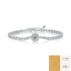 Wholesale S925 Silver Moissanite Geometric Flower Inlay Fashion Women's Bracelet