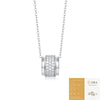 Wholesale S925 Silver Moissanite Geometric Pendant Necklace With Ball Chain Electroplated For Women