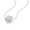 Wholesale S925 Silver Moissanite Geometric Pendant Necklace With Ball Chain Electroplated For Women