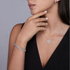 Wholesale S925 Silver Moissanite Geometric Style Inlay Bracelet For Men And Women