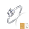 Wholesale S925 Silver Moissanite Inlaid Geometric Love Ring For Women
