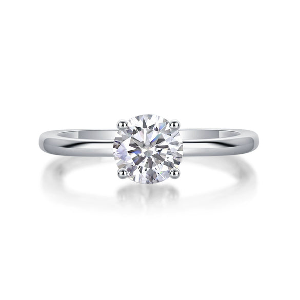 Wholesale S925 Silver Moissanite Inlaid Geometric Love Ring For Women