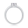 Wholesale S925 Silver Moissanite Inlaid Geometric Love Ring For Women