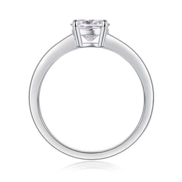 Wholesale S925 Silver Moissanite Inlaid Geometric Love Ring For Women