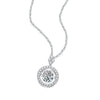 Wholesale S925 Silver Moissanite Inlaid Geometric Pendant Necklace With Ball Chain For Women Little Fresh Style