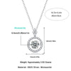 Wholesale S925 Silver Moissanite Inlaid Geometric Pendant Necklace With Ball Chain For Women Little Fresh Style