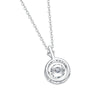 Wholesale S925 Silver Moissanite Inlaid Geometric Pendant Necklace With Ball Chain For Women Little Fresh Style