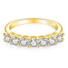 Wholesale S925 Silver Moissanite Ring With Geometric Seven Star Row Design Electroplated For Women