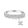 Wholesale S925 Silver Moissanite Ring With Geometric Seven Star Row Design Electroplated For Women