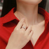 Wholesale S925 Silver Moissanite Ring With Straight Arm And Simple Four Claw Design Geometric Style Electroplated For Women