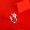 Wholesale S925 Silver Moissanite Ring With Straight Arm And Simple Four Claw Design Geometric Style Electroplated For Women