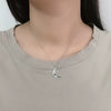 Wholesale S925 Silver Moon Pendant Clavicle Necklace With Electroplating