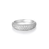Wholesale S925 Silver Multirow Full Diamond Ring With Crown Pattern Electroplated Hiphop Stylish For Men And Women