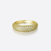 Wholesale S925 Silver Multirow Full Diamond Ring With Crown Pattern Electroplated Hiphop Stylish For Men And Women