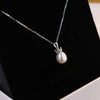 Wholesale S925 Silver Natural Freshwater Pearl Handmade Casual Crown Pendant Clavicle Chain Necklace