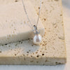 Wholesale S925 Silver Natural Freshwater Pearl Handmade Casual Crown Pendant Clavicle Chain Necklace