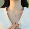 Wholesale S925 Silver Natural Freshwater Pearl Handmade Casual Crown Pendant Clavicle Chain Necklace