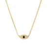 Wholesale S925 Silver Necklace With Devil's Eye Blue Eyes Design Simple Collarbone Chain Light Luxury Zircon Inlay Geometric Pattern