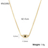 Wholesale S925 Silver Necklace With Devil's Eye Blue Eyes Design Simple Collarbone Chain Light Luxury Zircon Inlay Geometric Pattern