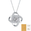 Wholesale S925 Silver Necklace With Geometric Moissanite Pendant And Cross Chain Fashion Women's Accessories