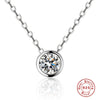 Wholesale S925 Silver Necklace With Rose Gold Electroplated Bubble Pendant Inlaid With Moissanite Geometric Style