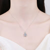 Wholesale S925 Silver Necklace With Sugar Pendant Emerald Cut And Raydean Cut Moissanite Electroplated Geometric Style