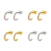 Wholesale S925 Silver Needle And Copper Cshaped And Ushaped Geometric Electroplated Earrings For Women