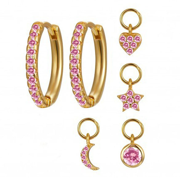 Wholesale S925 Silver Needle And Copper Electroplated Constellation Star Shape Geometric Women's Ring And Earrings Set