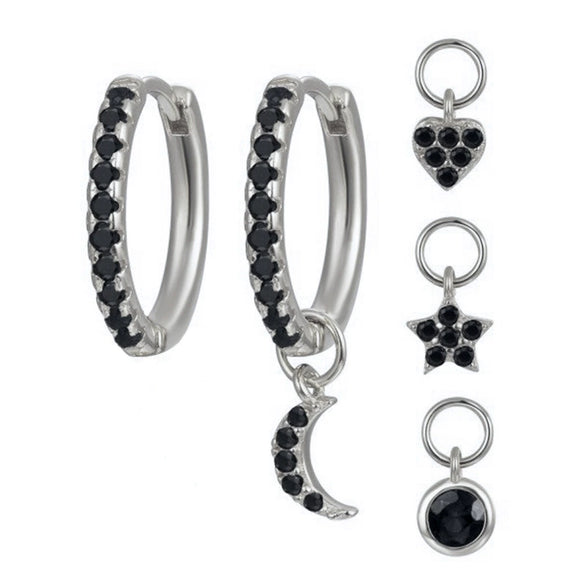 Wholesale S925 Silver Needle And Copper Electroplated Constellation Star Shape Geometric Women's Ring And Earrings Set