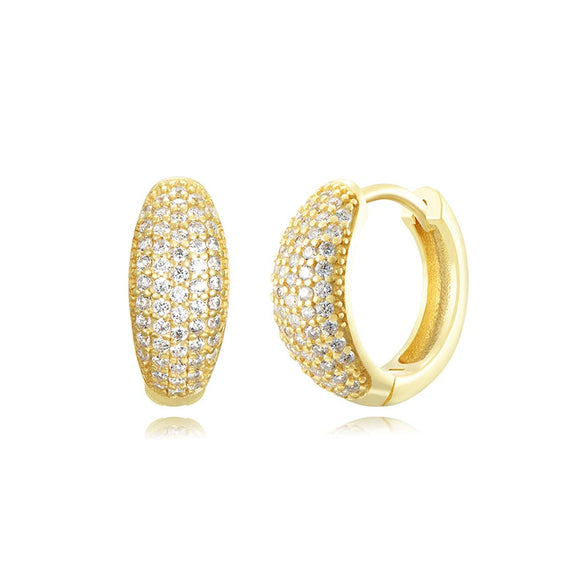 Wholesale S925 Silver Needle Geometric Round Earrings With Rhombus U Shaped Patterns For Women Zirconia Designed