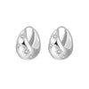 Wholesale S925 Silver Needle Geometric Round Earrings With Rhombus U Shaped Patterns For Women Zirconia Designed