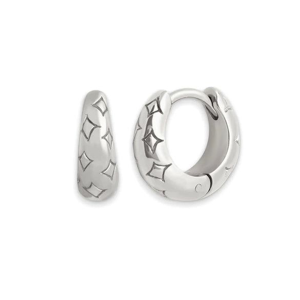 Wholesale S925 Silver Needle Geometric Round Earrings With Rhombus U Shaped Patterns For Women Zirconia Designed