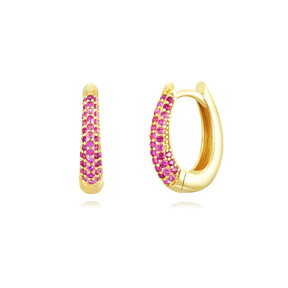 Wholesale S925 Silver Needle Geometric Round Earrings With Rhombus U Shaped Patterns For Women Zirconia Designed